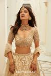 Amber Gold and Ivory Lehenga