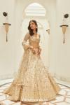 Amber Gold and Ivory Lehenga