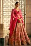 Coral Embroidered Lehenga