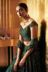 Emerald Green Embroidered Lehenga