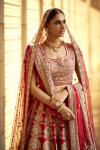 Coral Red Bridal Lehenga