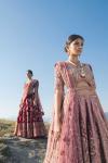 Dusty Rose Velvet Lehenga