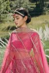 Coral Fuchsia Pink Lehenga