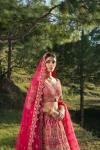 Fuschia Pink Raw Silk Lehenga