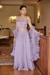 Lavender Georegette Lehenga