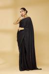 Midnight Grey Embroidered Saree