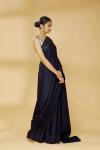 Dark Blue Embroidered Saree