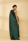 Bottle Green Embroidered Saree