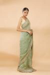 Sage Green Embroidered Saree