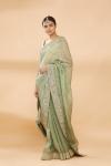 Sage Green Embroidered Saree