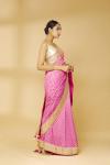 Fuschia Pink Embroidered Saree