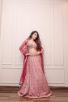 Rose Pink Georgette Lehenga