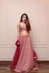 Rose Pink Georgette Lehenga