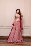 Rose Pink Georgette Lehenga