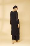 Black Embroidered Kutra Palazzo Set