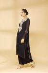 Black Embroidered Kutra Palazzo Set