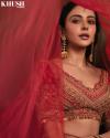 Red Raw Silk Lehenga