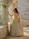 Sage Green Organza Lehenga