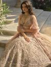 Powder Pink Organza Lehenga