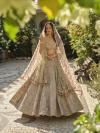 Sage Green Organza Lehenga