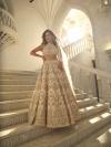 Ivory Crinkle Lehenga