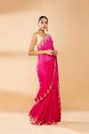 Fuchsia Embroidered Saree