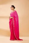 Fuchsia Embroidered Saree