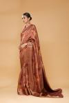 Rust Embroidered Saree