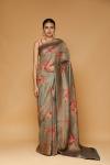 Cement Grey Digital print Saree