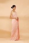 Peach Embroidered Saree