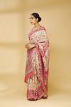 Ivory Saree with muliticolor weave