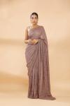 Lilac Embroidered Saree