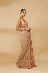 Dusty Peach Embroidered Saree