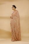 Dusty Peach Embroidered Saree