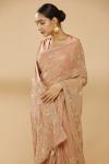 Dusty Peach Embroidered Saree