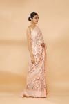 Soft Peach Embroidered Saree