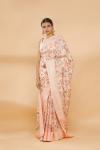 Soft Peach Embroidered Saree