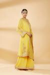 Yellow Embroidered Plazzo Suit