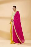 Mustard Embroidered Sharara Suit with Magenta Dupatta