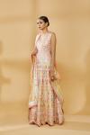 Baby Pink with Multicolor Embroidered Anarkali