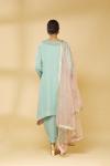 Mint Green Embroidered Kurta And Dhoti