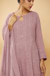 Onion Pink Embroidered Kurta Chudidar