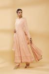 Light Peach Embroidered Anarkali Suit