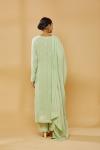 Mint Green Embroidered Straight Suit