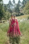 Coral Fuchsia Pink Lehenga