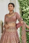 Soft Pink Silk Crepe Lehenga