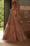 Dusty Peach Embroidered Gown