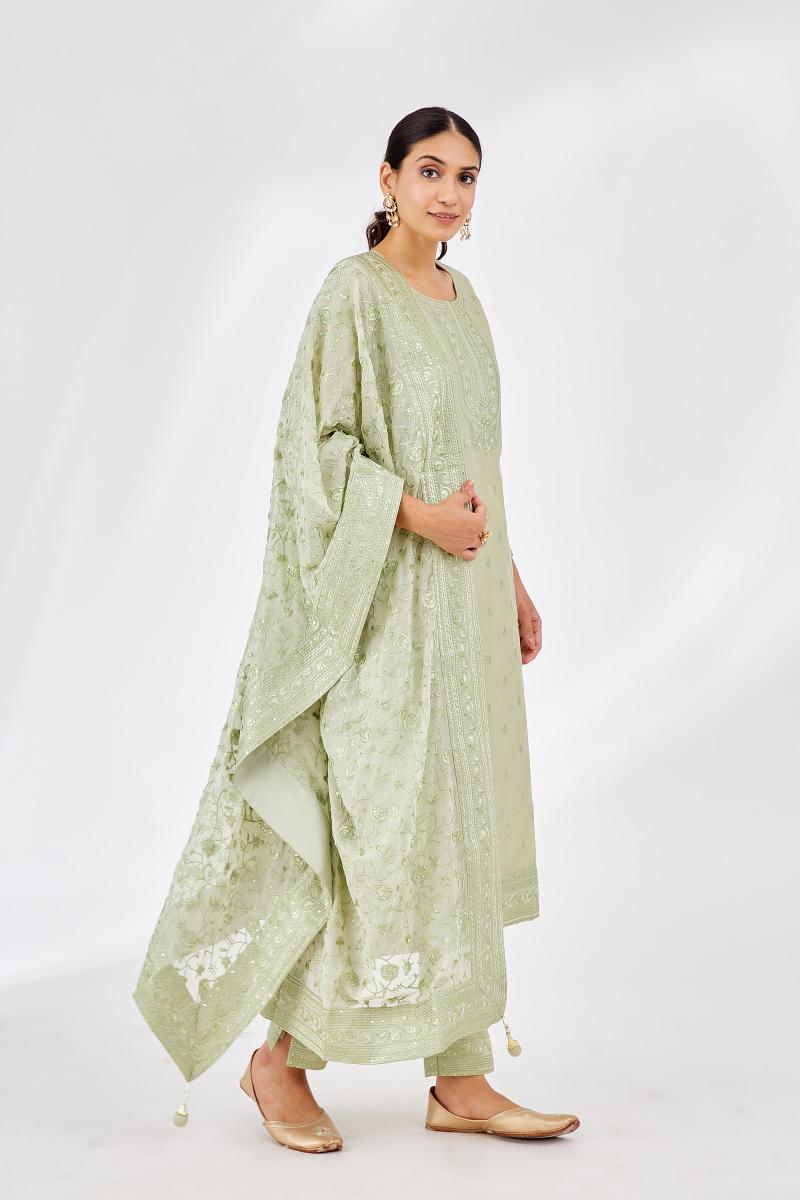 Soft,Green,Suit,Set-,Frontier,Raas