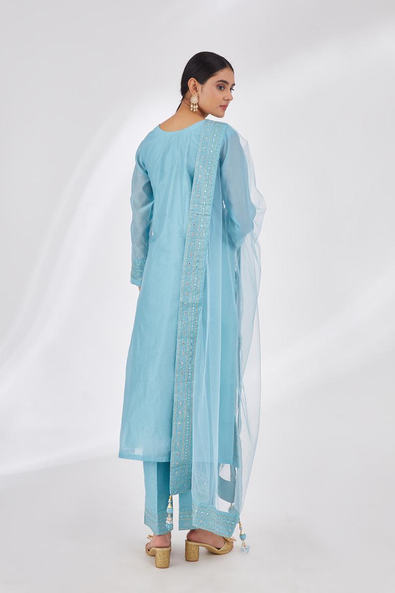 Ice,Blue,Cotton,Suit-,Frontier,Raas