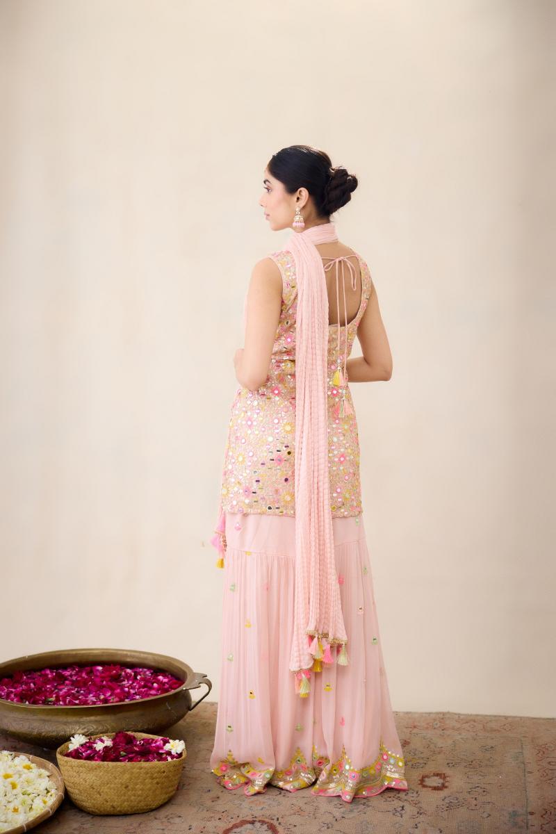 Baby Pink Garara Set - Frontier Raas